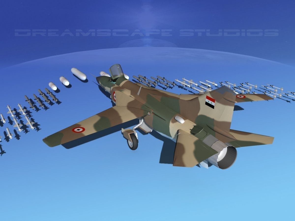 Mig-23 Fighter Syria 3D model_8