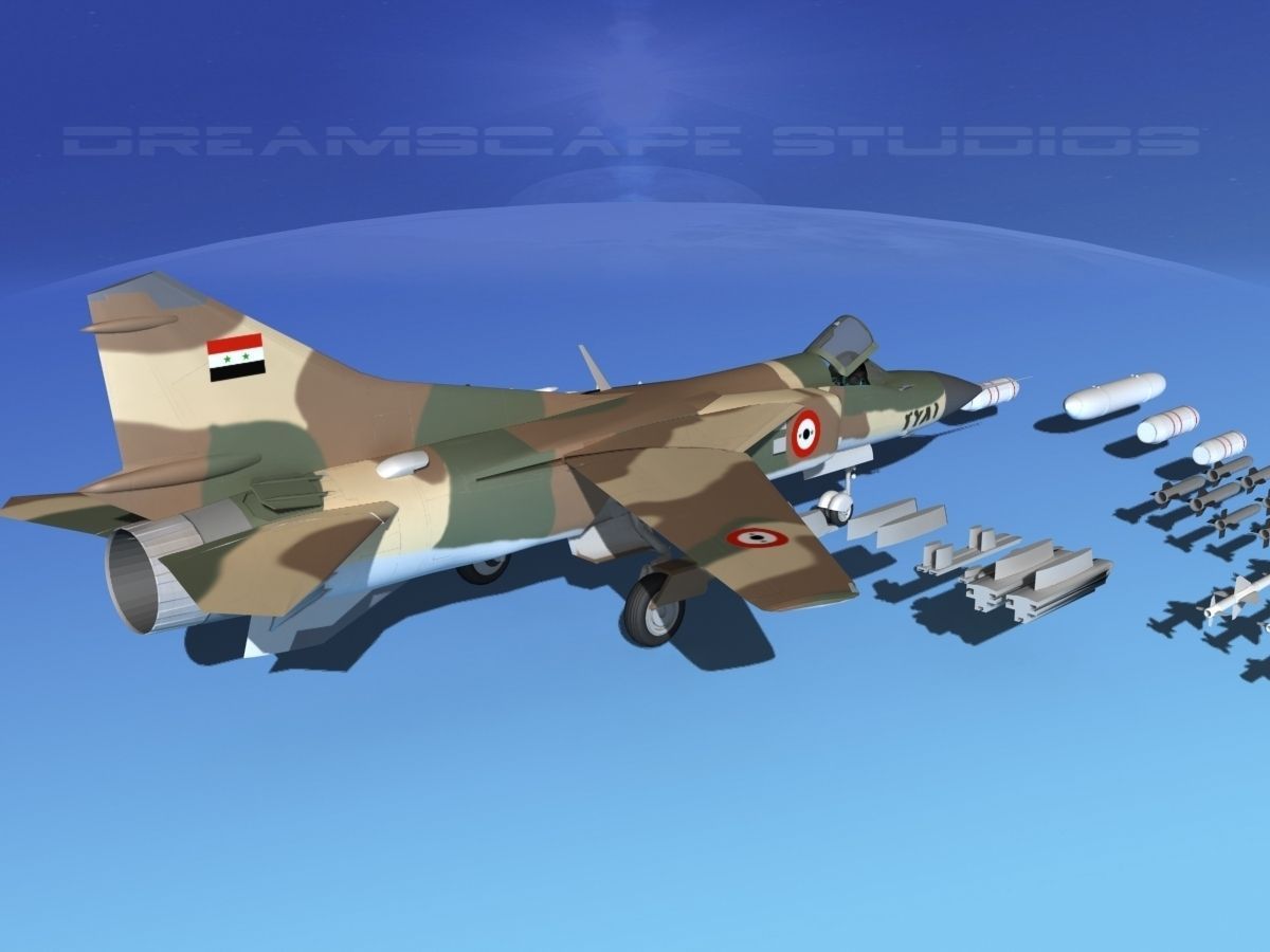 Mig-23 Fighter Syria 3D model_7