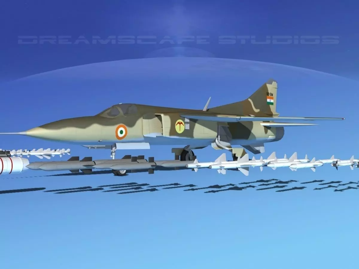 Mig 23 Flogger B V24 India 3D model