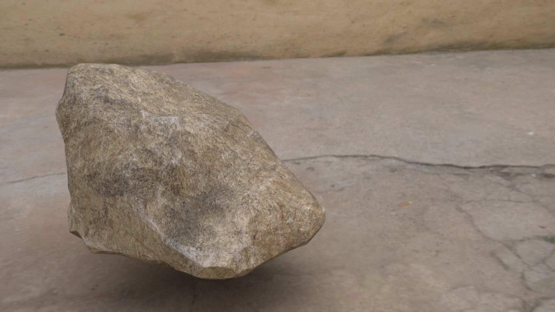 Low-poly Grey Rock - PBR 3D model_3