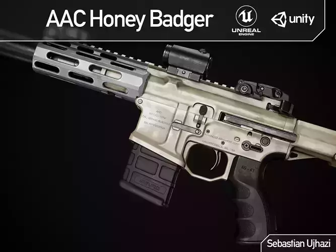 AAC Honey Badger - Game Ready PBR Asset Low-poly 3D model