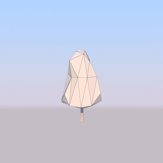 tree Red pine Low Poly Free low-poly 3D model_5