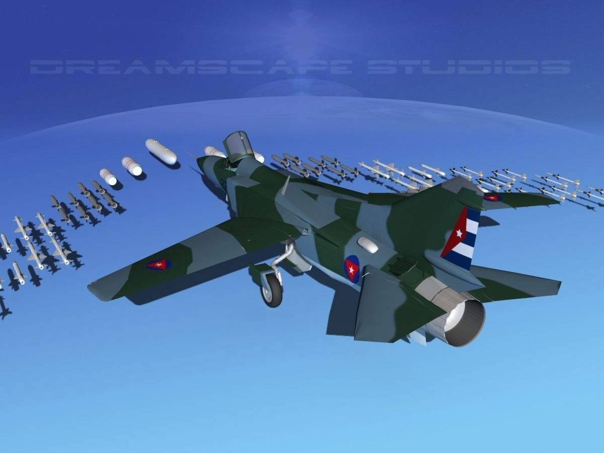Mig-23 Fighter V26 Cuba 3D model_10