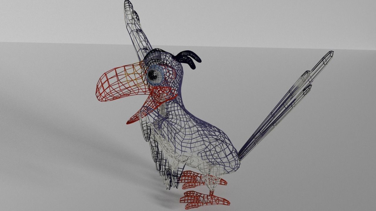 Zazu Bird  Low-poly 3D model_2