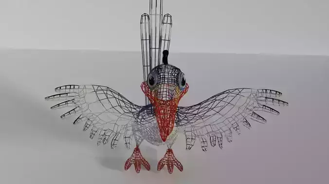 Zazu Bird  Low-poly 3D model