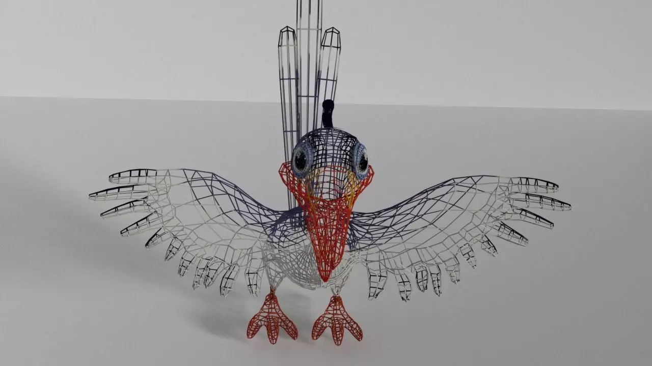 Zazu Bird  Low-poly 3D model_0