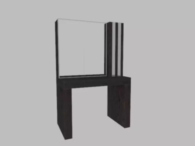 dresser dressing table with mirror 3D model_0