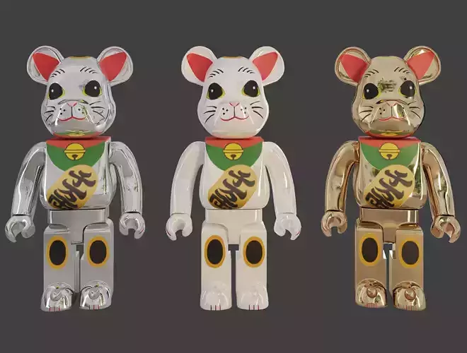 neko blessing bearbrick size 1000 3 in 1