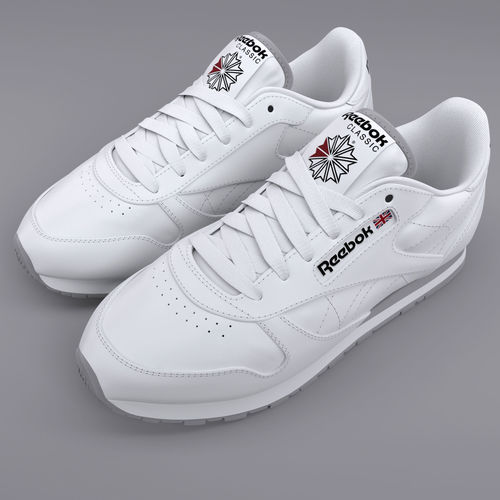 Reebok Classic Leather White PBR  3D model