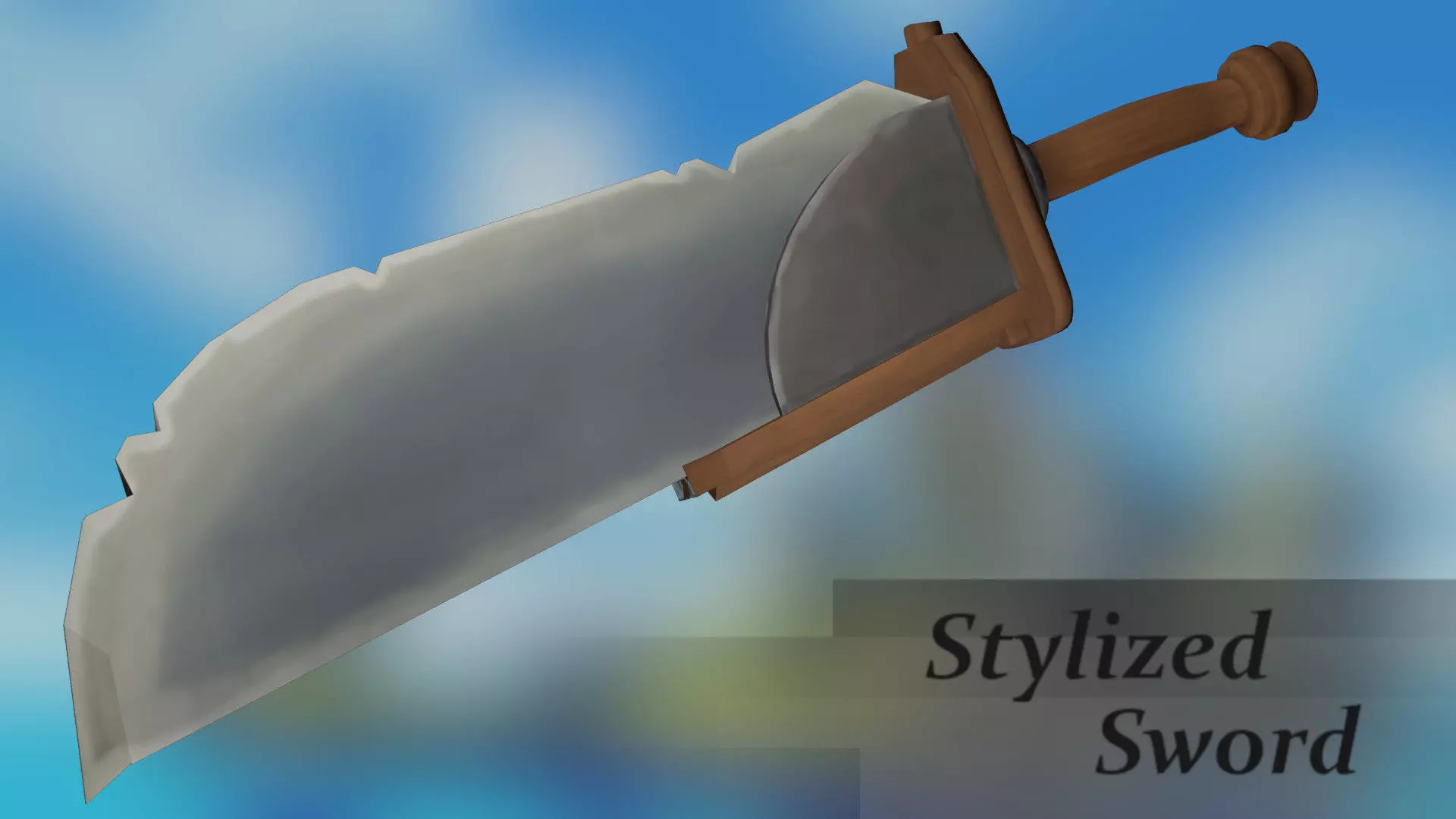 Stylized Sword Low-poly 3D model_0