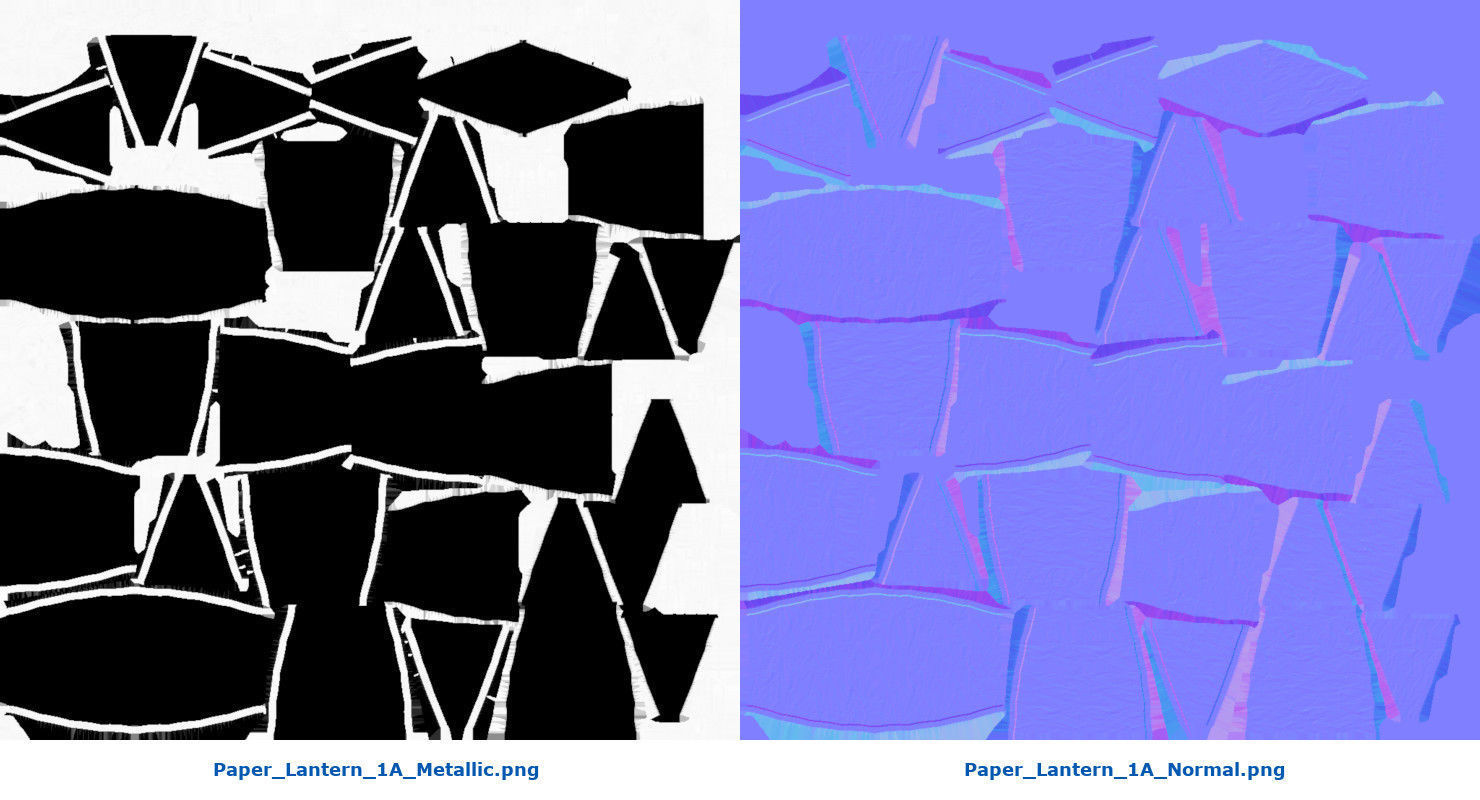 Paper Lantern 1A Low-poly 3D model_8