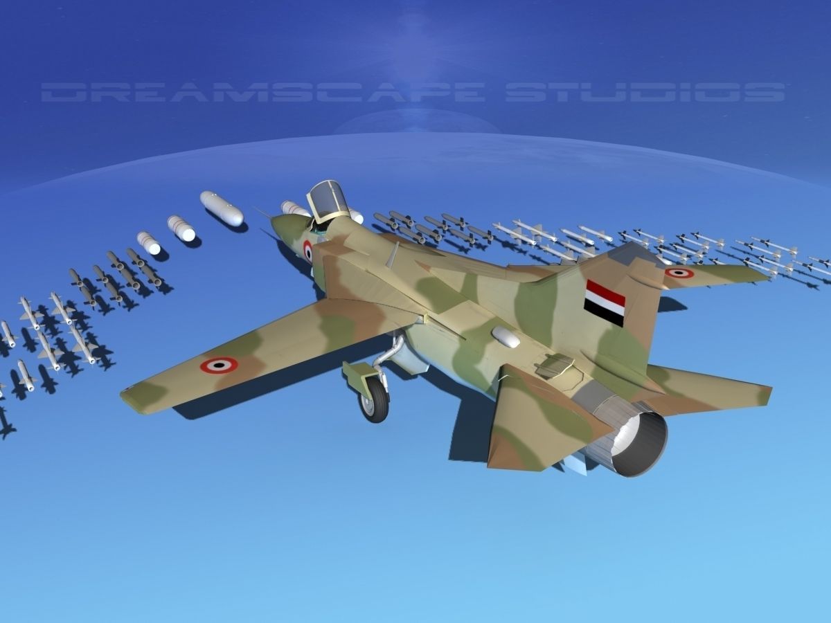 Mig-23 Fighter Libya 3D model_10