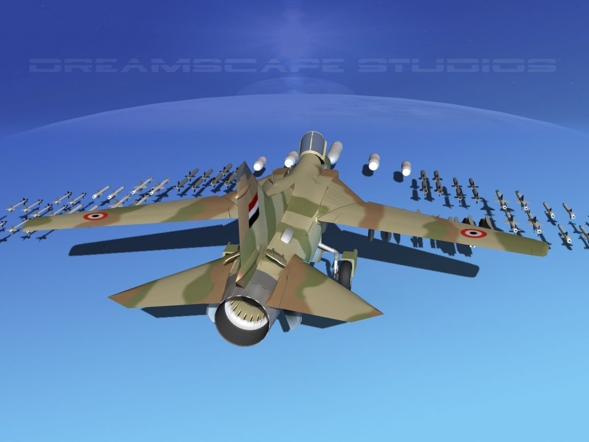 Mig-23 Fighter Libya 3D model_8