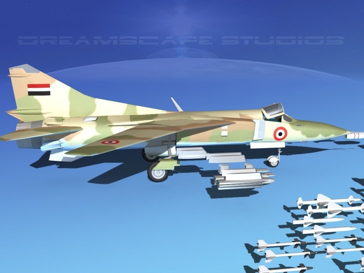 Mig-23 Fighter Libya 3D model_5