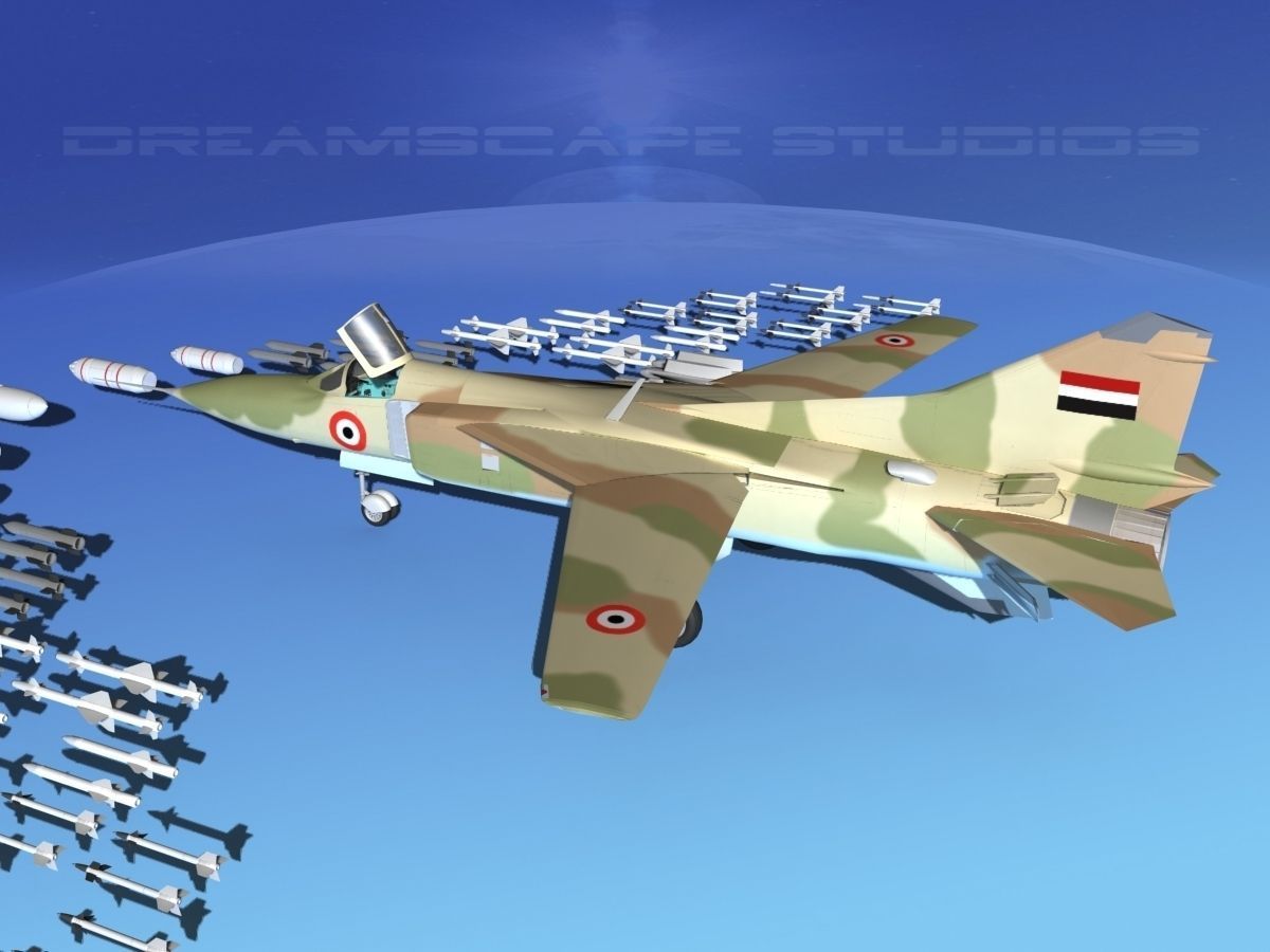 Mig-23 Fighter Libya 3D model_11