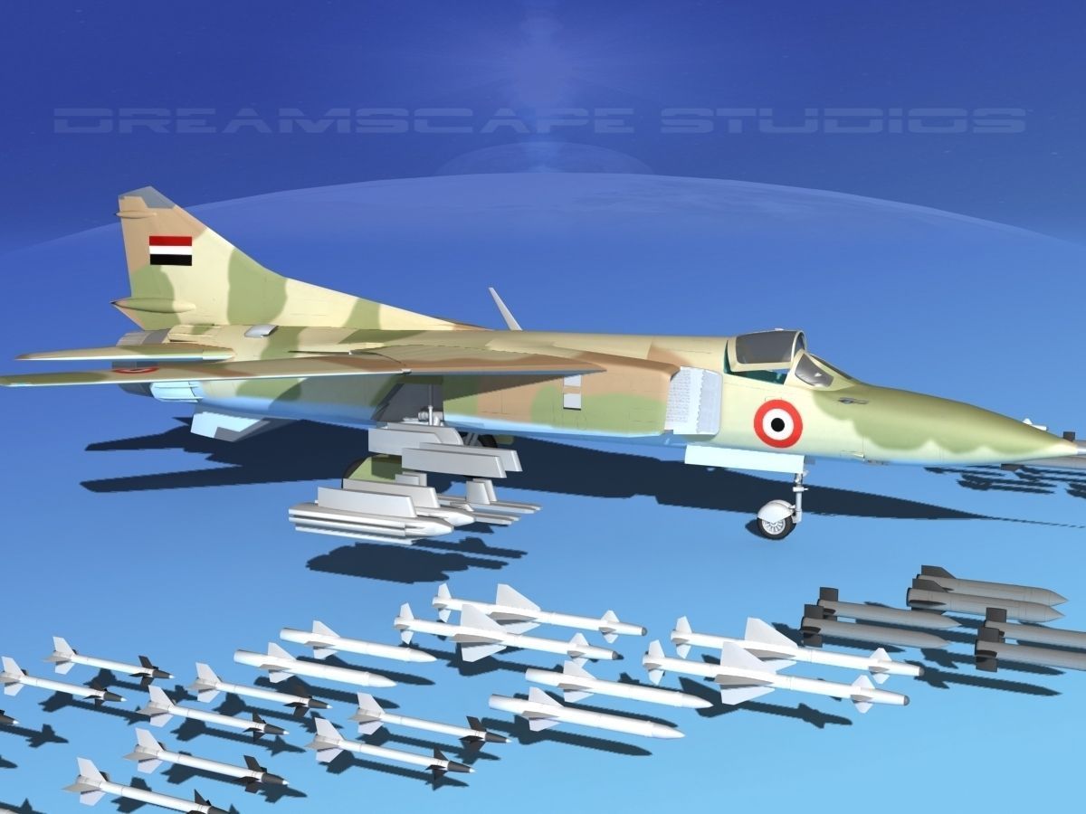 Mig-23 Fighter Libya 3D model_6