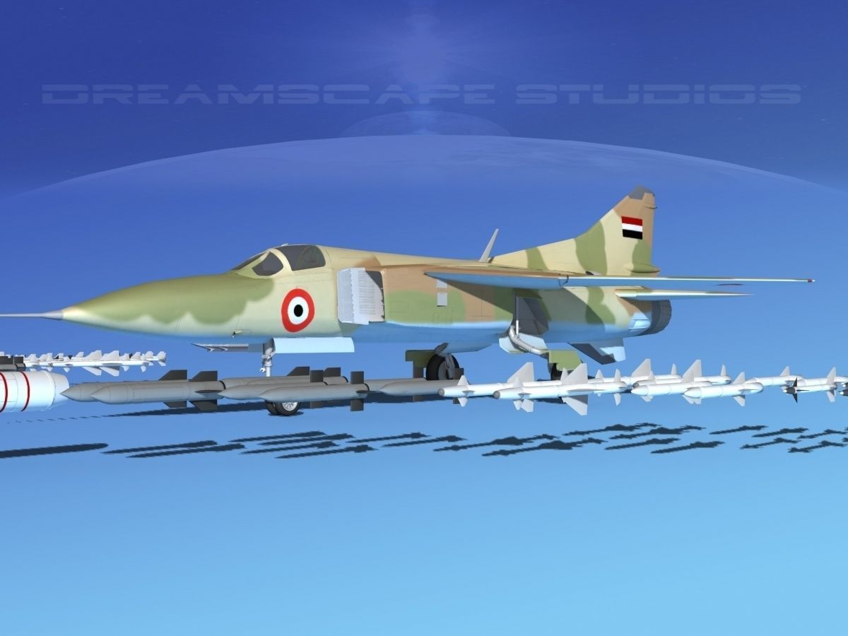 Mig-23 Fighter Libya 3D model_3