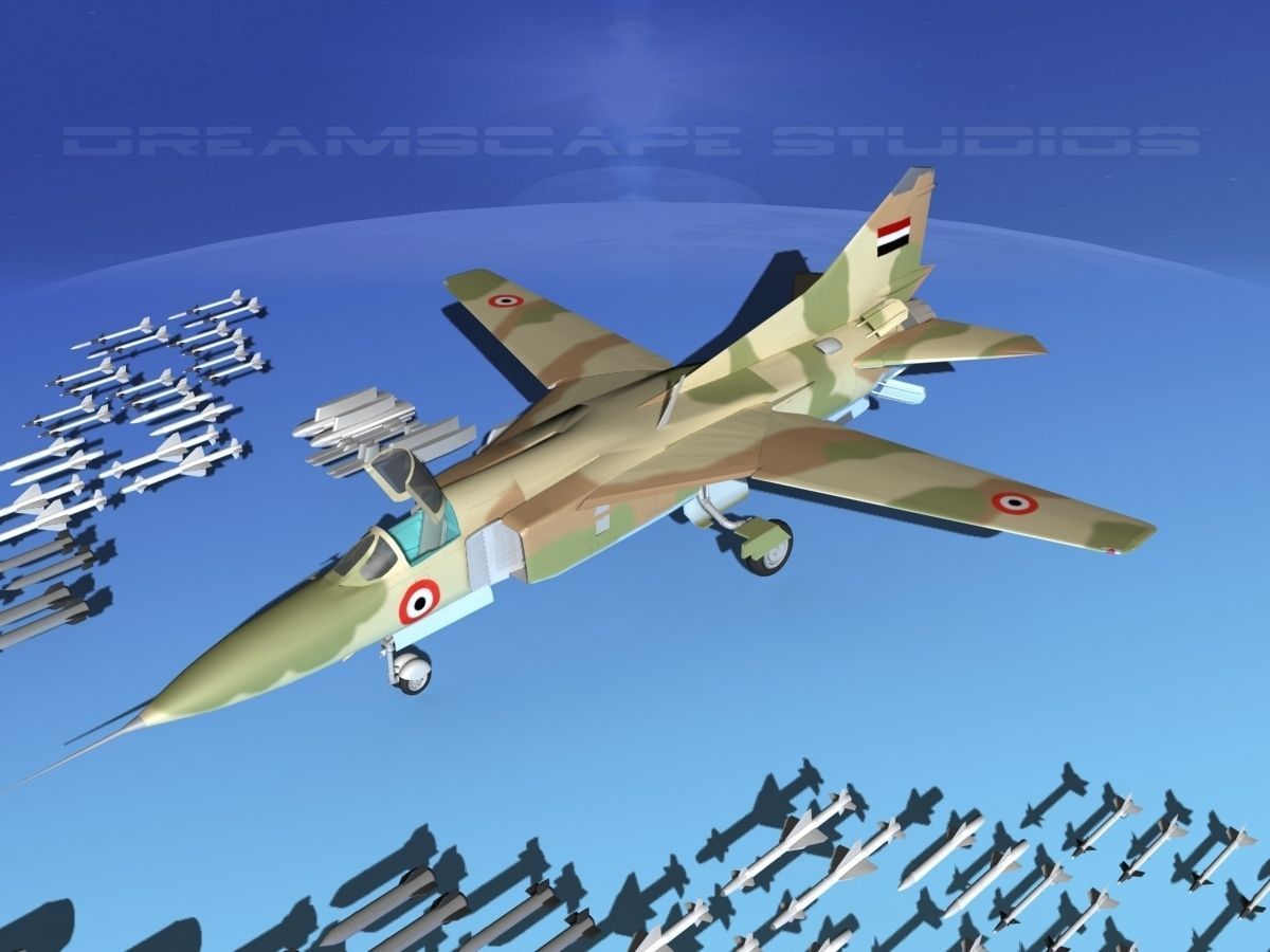 Mig-23 Fighter Libya 3D model_13
