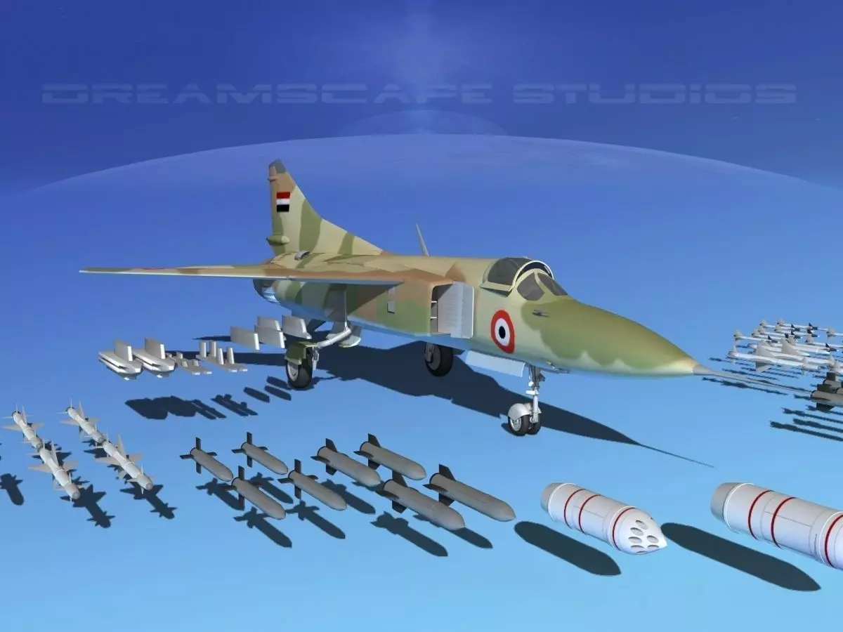 Mig-23 Fighter Libya 3D model_0