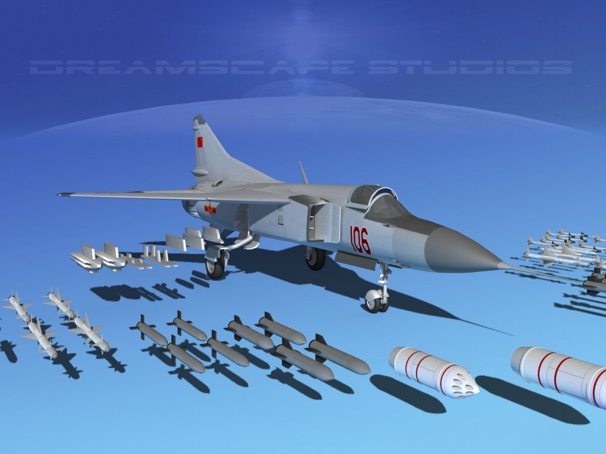 Mig-23 Fighter China 3D model_5