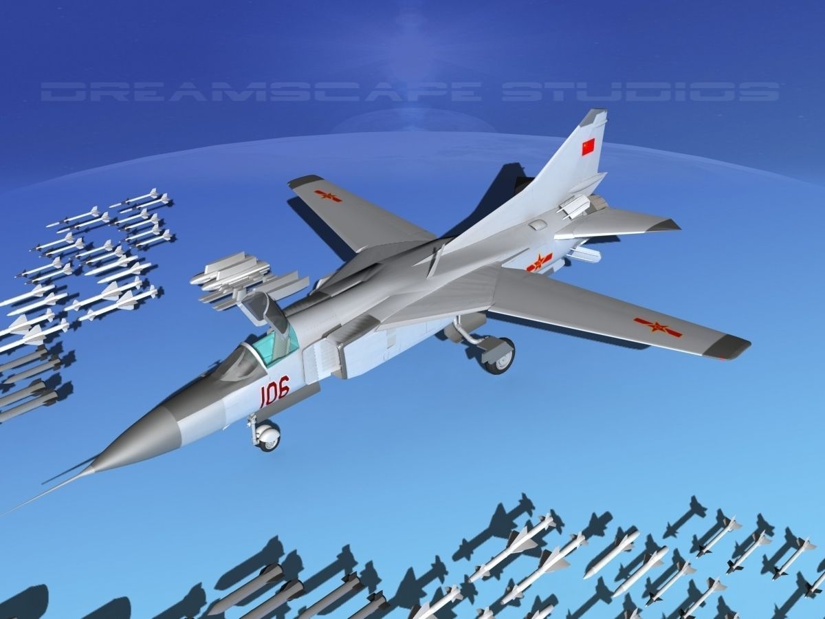 Mig-23 Fighter China 3D model_15