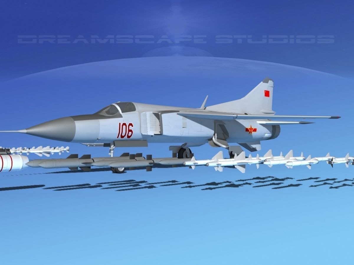 Mig-23 Fighter China 3D model_14