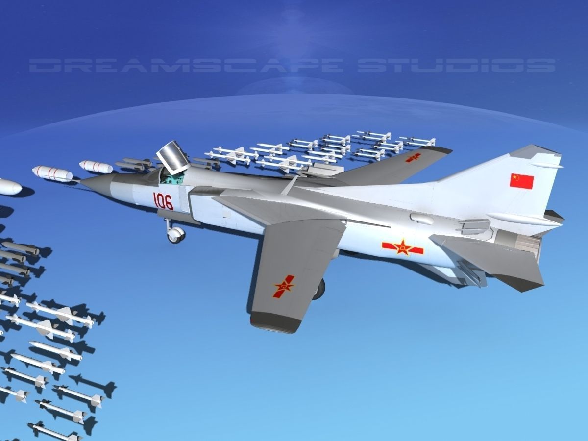 Mig-23 Fighter China 3D model_11