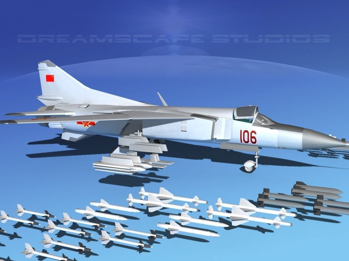 Mig-23 Fighter China 3D model_6
