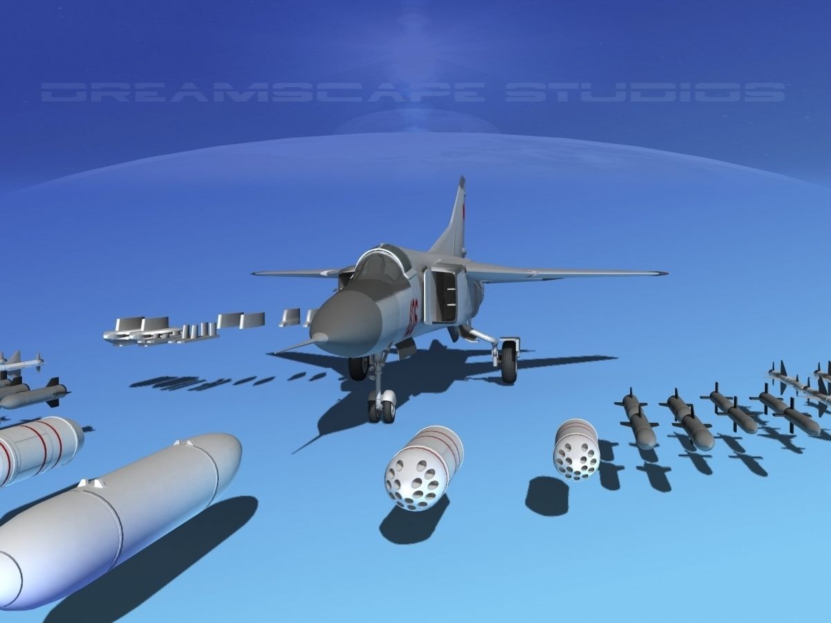 Mig-23 Fighter China 3D model_4