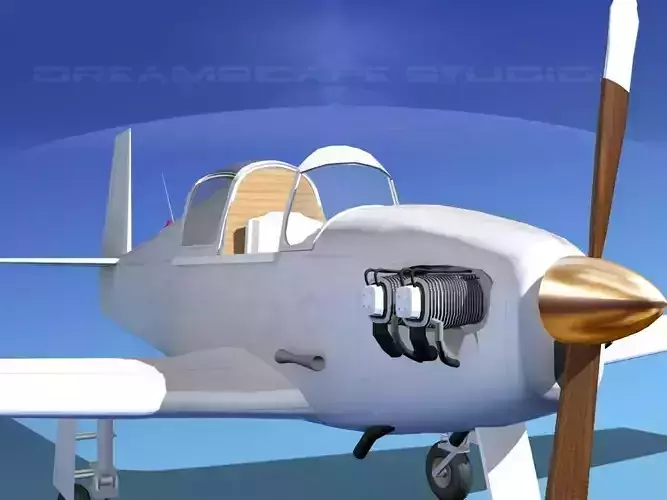 Mooney M-18 Mite Bare Metal 3D model