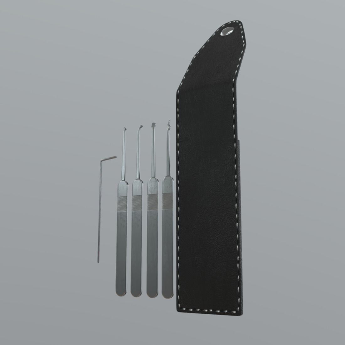 Lock Pick Low-poly 3D model_3