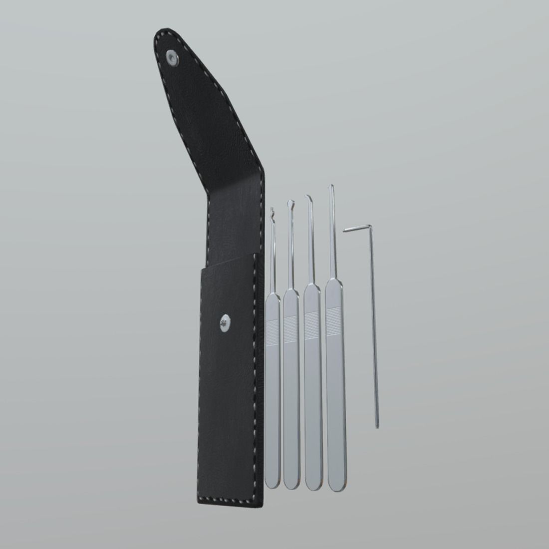 Lock Pick Low-poly 3D model_1