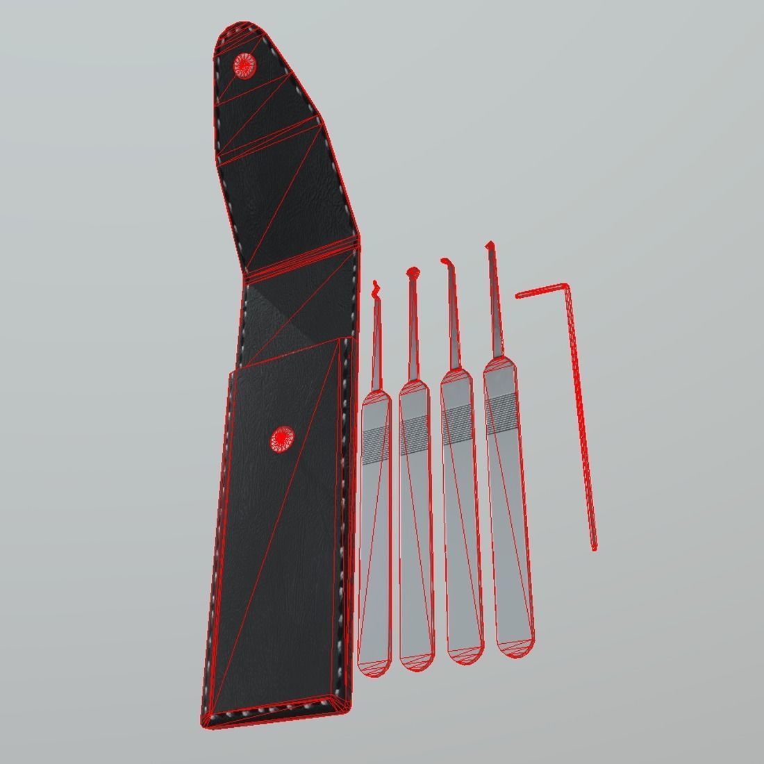 Lock Pick Low-poly 3D model_6