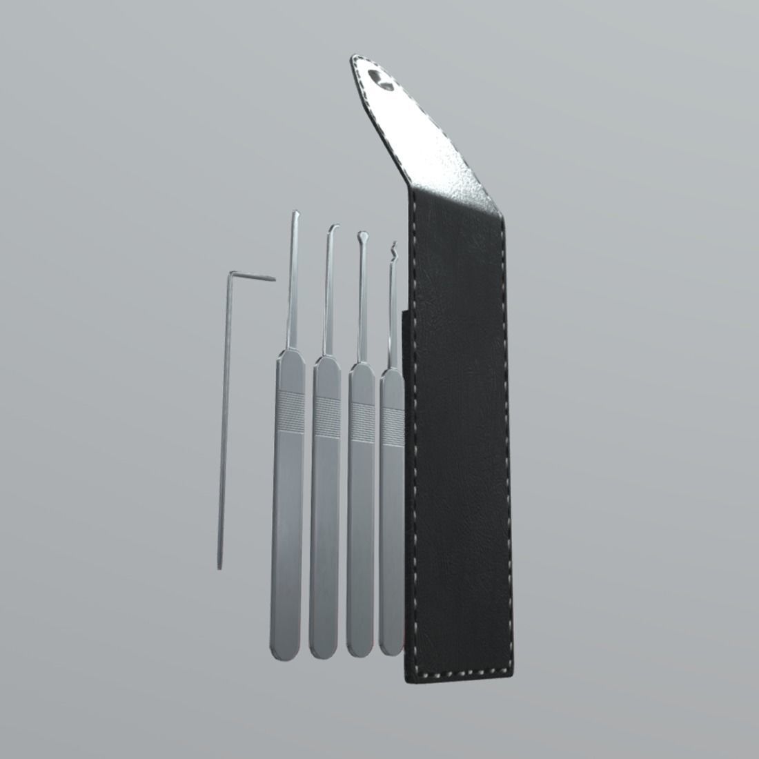 Lock Pick Low-poly 3D model_2