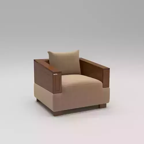 Soft half wooden sofa 