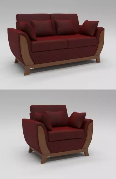 Comfortable elegant sofa 3D model