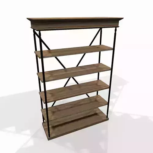 Wooden storage shelf