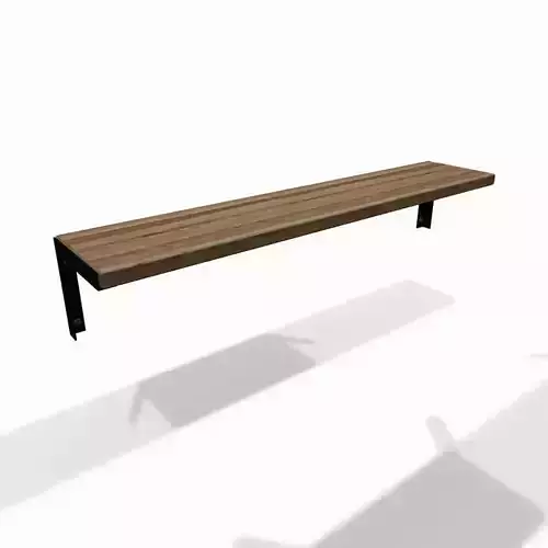 Wooden storage wall shelf