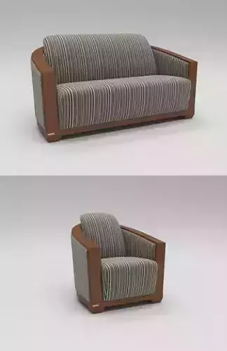 Curved rear sofa