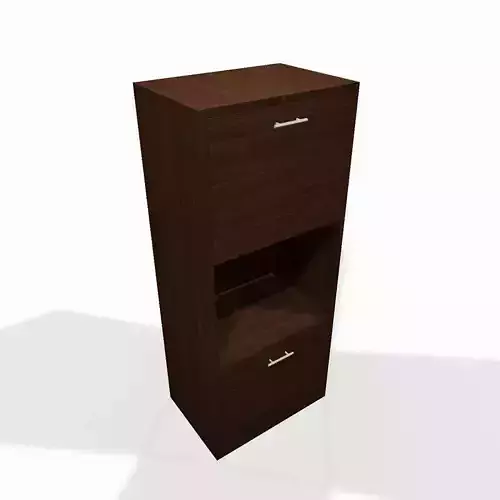 Modern wooden living room shelf