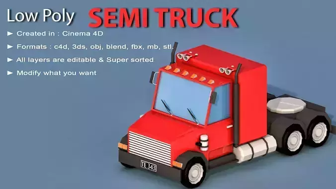 Cartoon Semi Truck