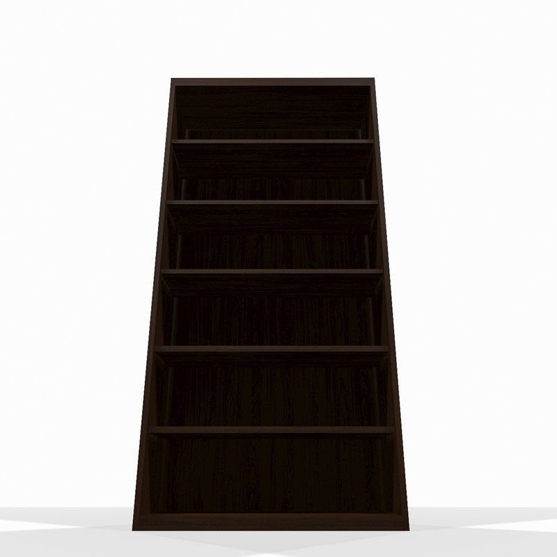 Simple wooden shelf 3D model_2