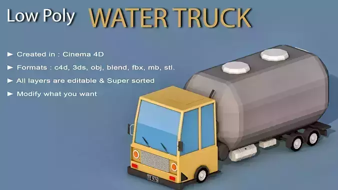 Cartoon Water Truck