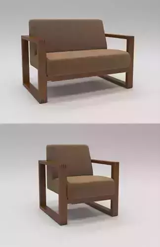 Wooden legs sofa 