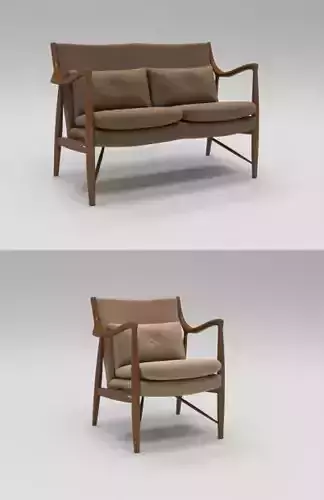  Wooden comfortable sofa