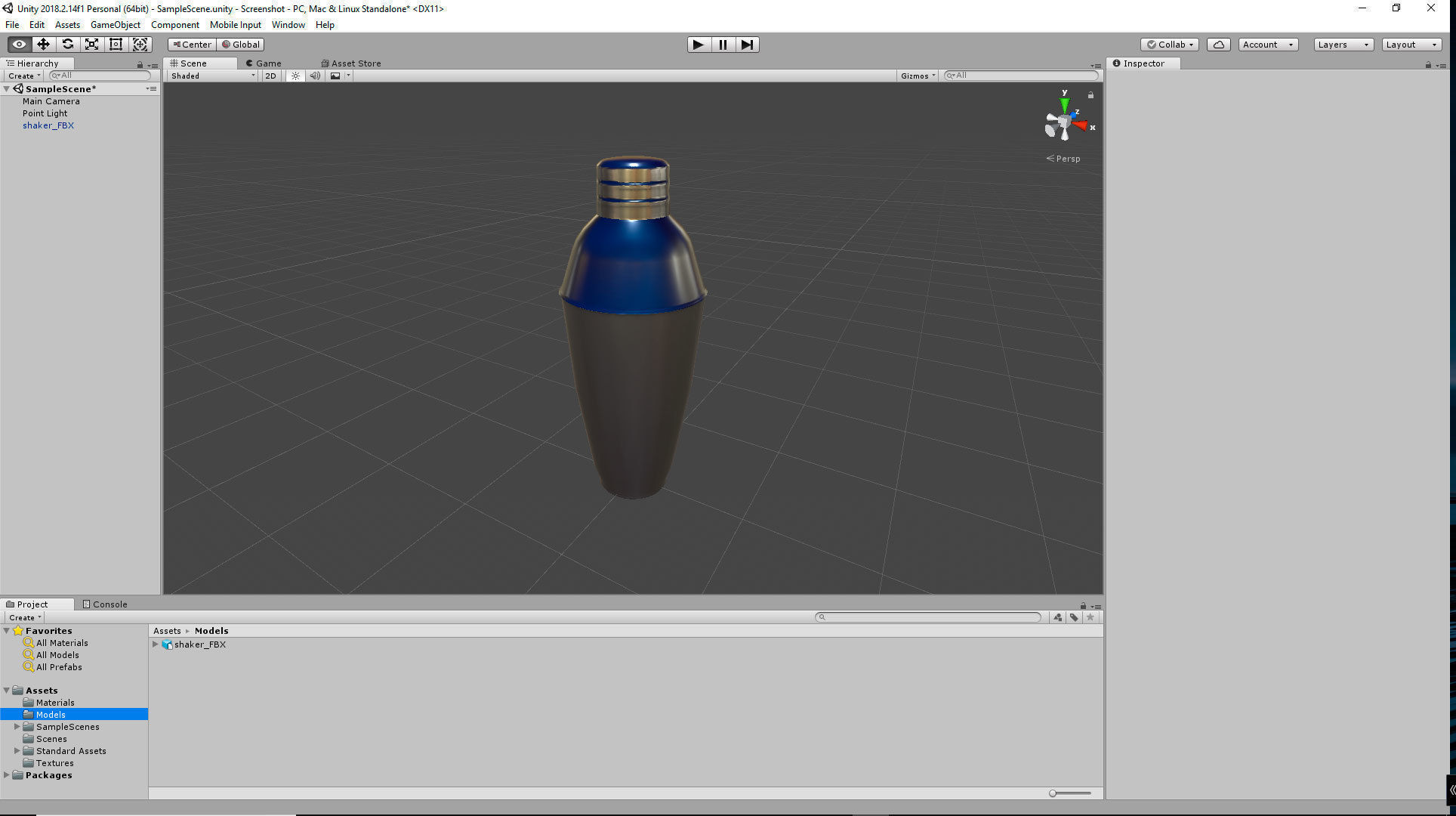 Shaker silver cocktail Low-poly 3D model_5