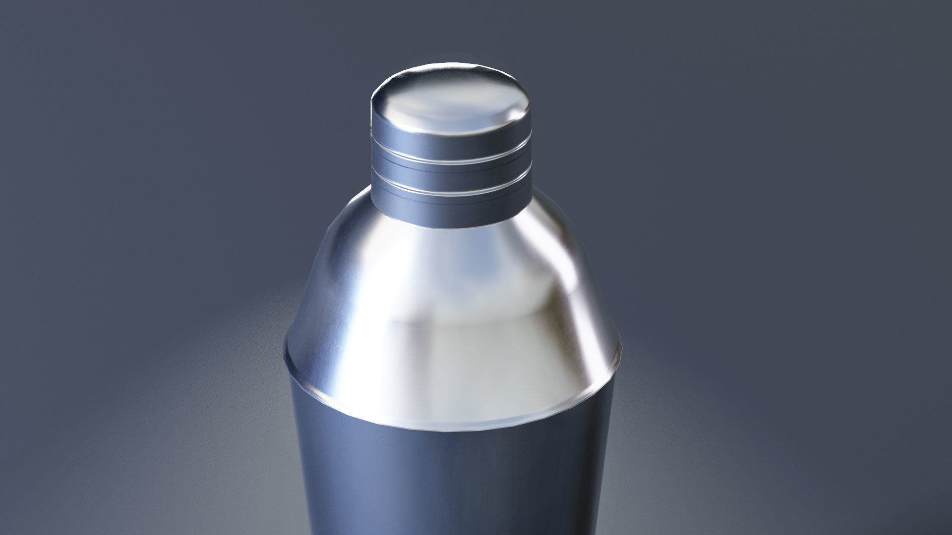 Shaker silver cocktail Low-poly 3D model_2