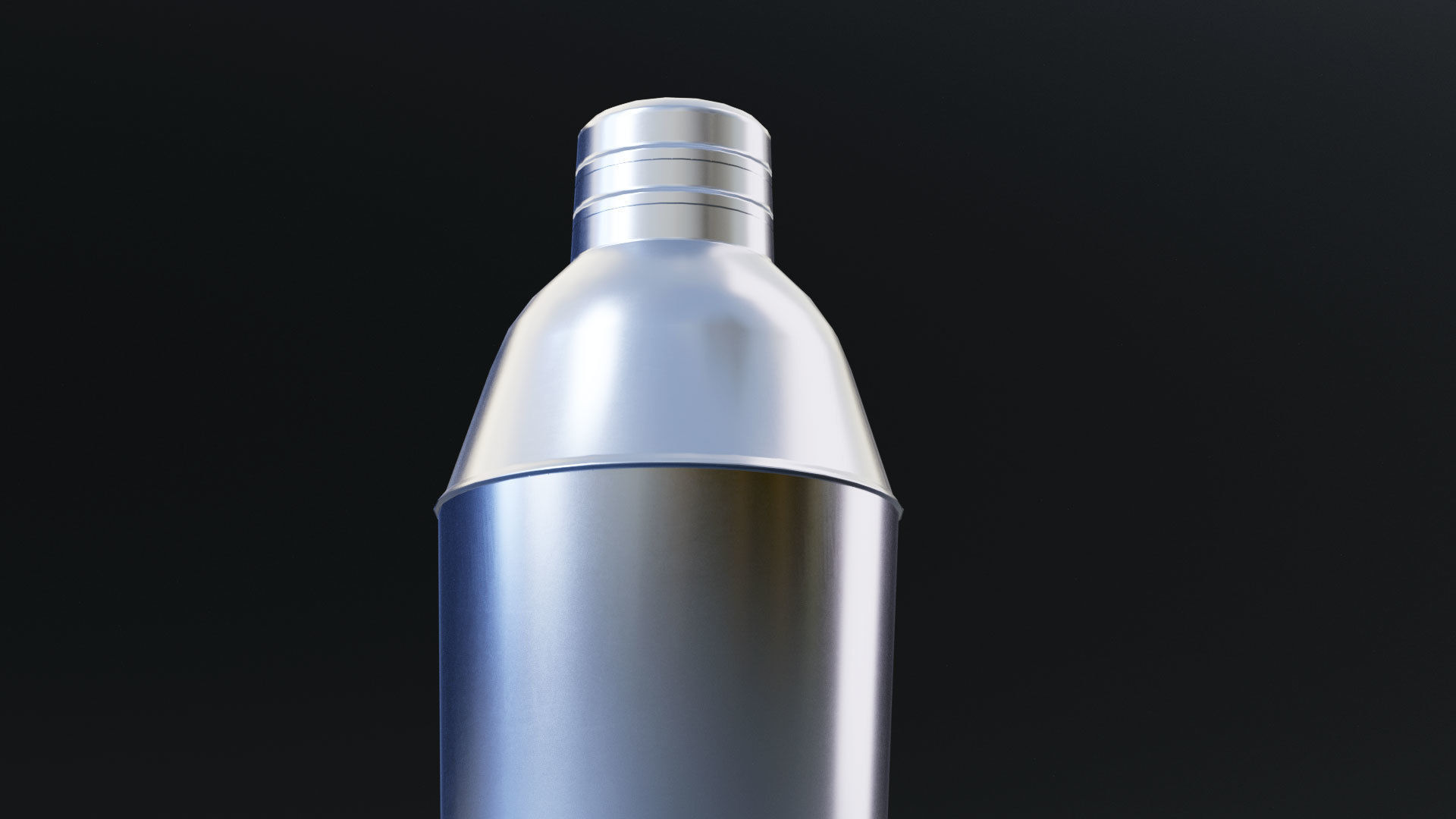 Shaker silver cocktail Low-poly 3D model_3