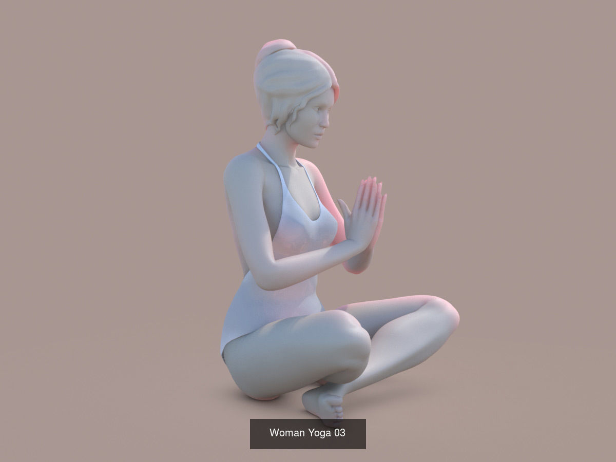 Women Yoga 3D Model Collection_6