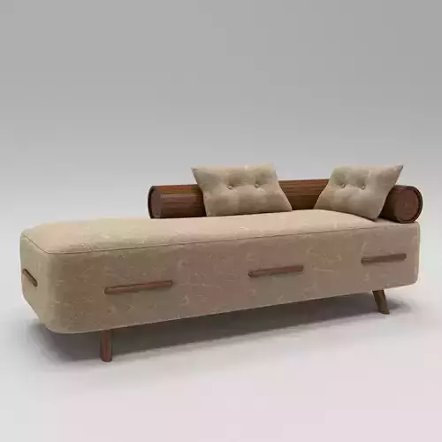 Luxury divan sofa with wooden headrest